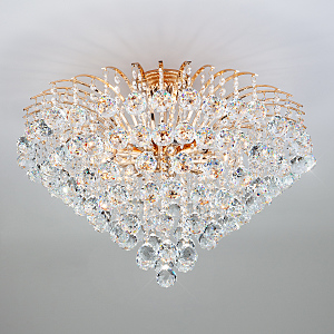 Потолочная люстра Ostiniya 3299/9 золото/прозрачный хрусталь Strotskis