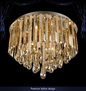 Потолочная люстра 100 100/12 Almira хром/тонированный хрусталь Strotskis LED (уп. Premium)