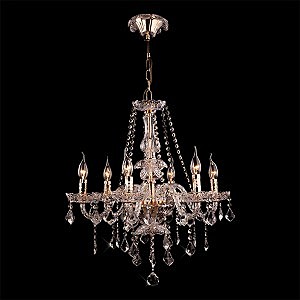 Подвесная люстра 3500 3500/6 золото/прозрачный хрусталь Strotskis