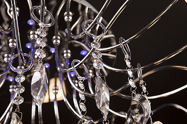 Потолочная люстра 5124 5124/24 хром/синий+красный+фиолетовый