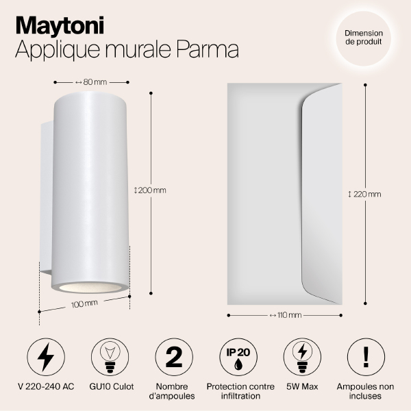 Настенное бра Parma C191-WL-02-W