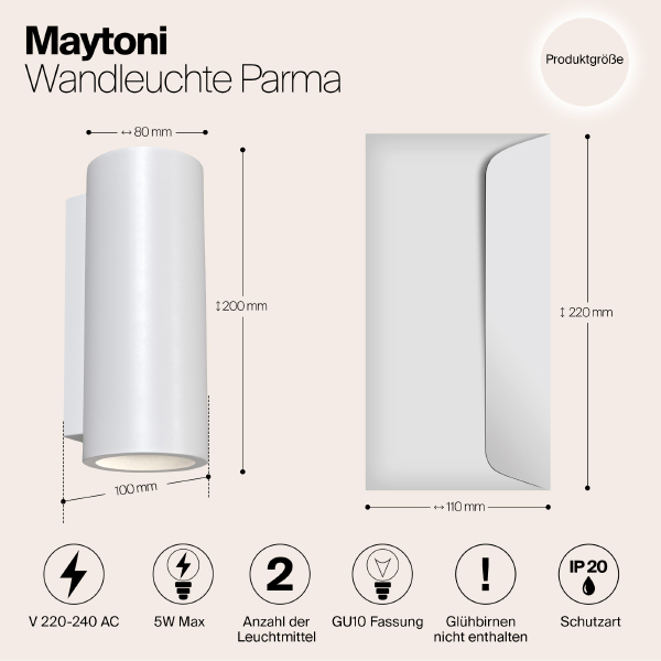 Настенное бра Parma C191-WL-02-W