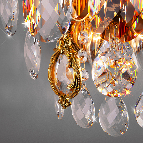 Настенное бра Crystal 10081/2 золото/прозрачный хрусталь Strotskis