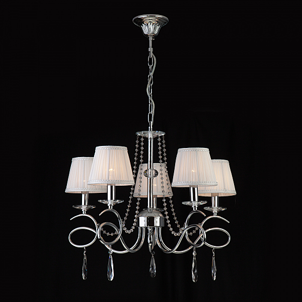 Подвесная люстра Loris 10082/5 хром/прозрачный хрусталь Strotskis