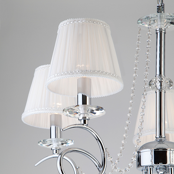 Подвесная люстра Loris 10082/5 хром/прозрачный хрусталь Strotskis