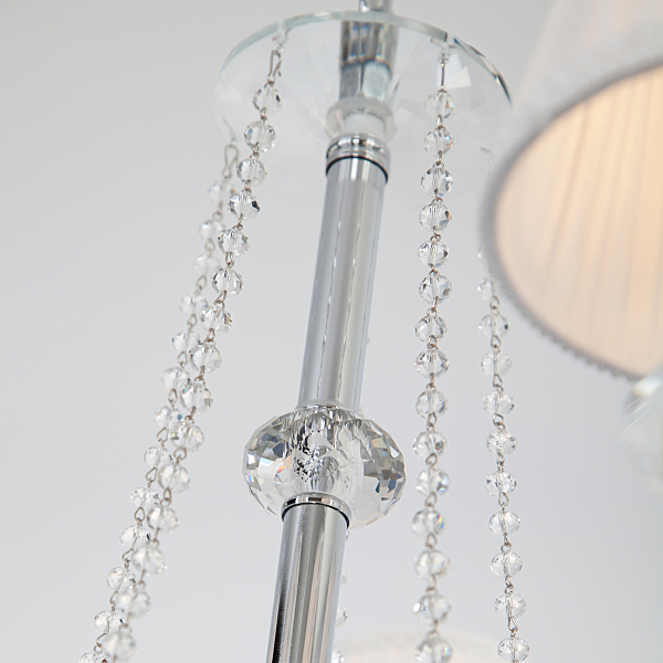 Подвесная люстра Loris 10082/5 хром/прозрачный хрусталь Strotskis