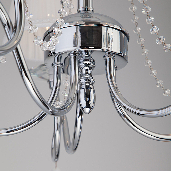 Подвесная люстра Loris 10082/5 хром/прозрачный хрусталь Strotskis