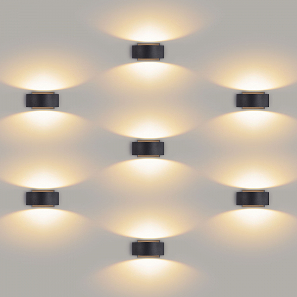 Уличный настенный светильник 1549 1549 TECHNO LED BLINC черный