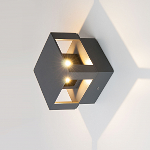 Уличный настенный светильник 1606 1606 TECHNO LED графит TELLUS