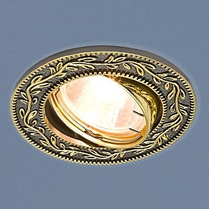 Встраиваемый светильник Elektrostandart 713 MR16 GU/GD черный/золото