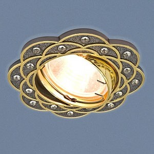 Встраиваемый светильник Elektrostandart 8006 MR16 GU/GD черный/золото