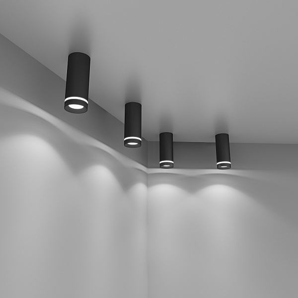 Накладной светильник DLR022 DLR022 12W 4200K черный матовый