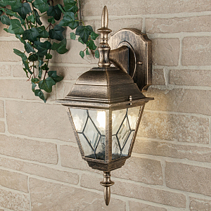 Уличный настенный светильник Vega Vega D черное золото