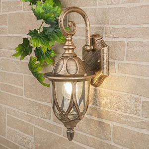 Уличный настенный светильник Orion Orion черное золото