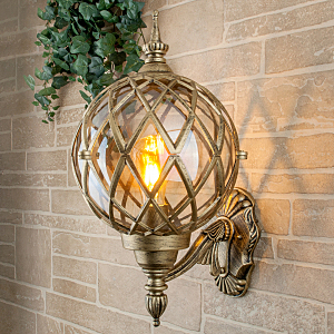 Уличный настенный светильник Sirius Sirius U черное золото