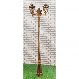 Столб фонарный уличный Diadema Diadema F/3 (GLYF-8046F/3) черное золото