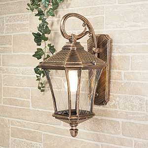 Уличный настенный светильник Virgo Virgo D черное золото (GLXT-1450D)