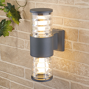 Уличный настенный светильник 1407 1407 TECHNO серый