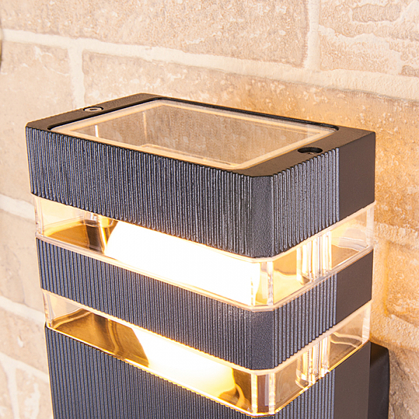 Уличный настенный светильник 1449 1449 TECHNO черный