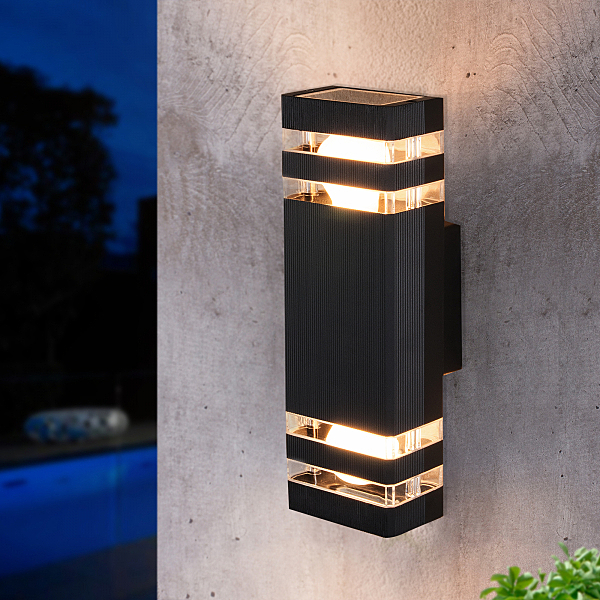 Уличный настенный светильник 1449 1449 TECHNO черный