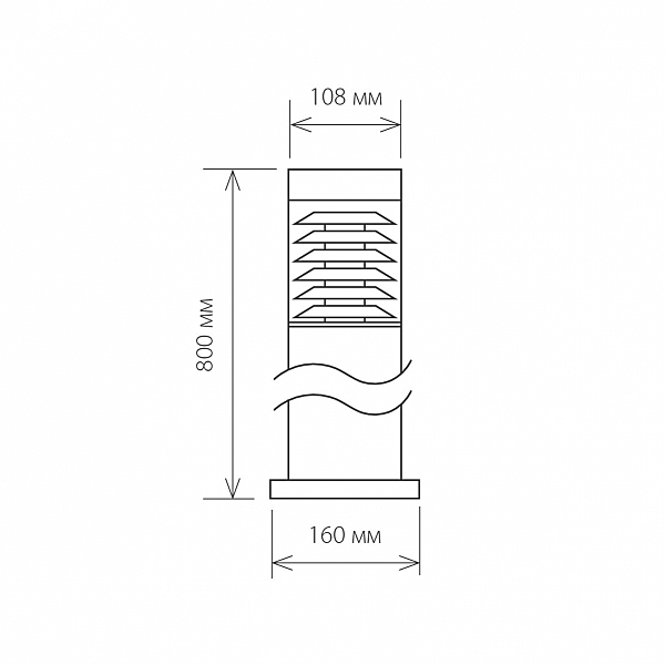 Уличный наземный светильник 1507 1507 TECHNO серый