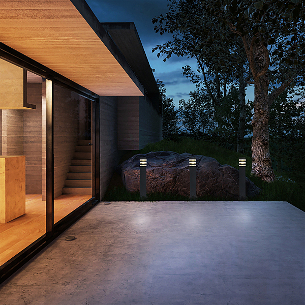 Уличный наземный светильник 1550 1550 TECHNO черный