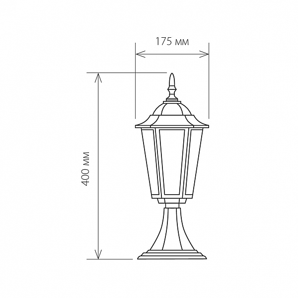 Уличный наземный светильник 1004 1004S черное золото (GL 1004S)