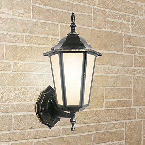 Уличный настенный светильник 1004 1004U черное золото (GL 1004U)