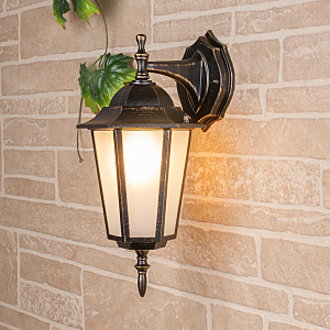 Уличный настенный светильник 1004 1004D черное золото (GL 1004D )