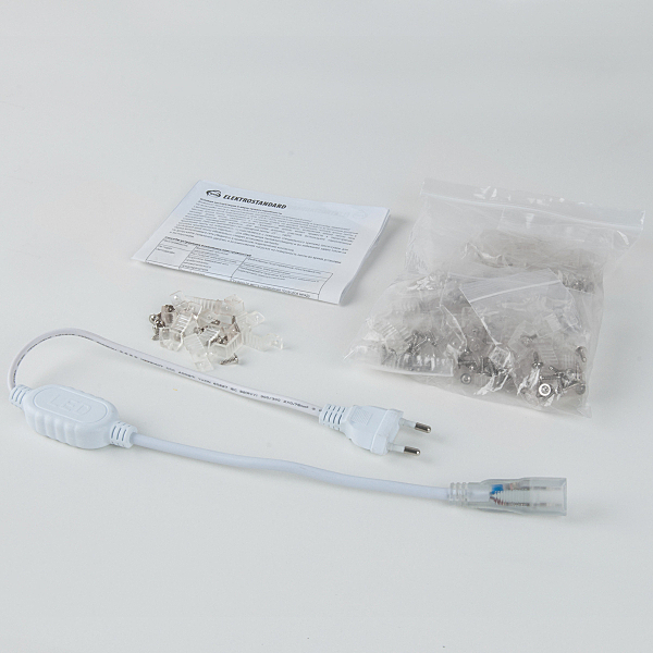 LED лента Лента 220V Лента светодиодная 220V 14,4W 60Led 5050 IP65 красный, 50 м (LSTR003 220V 14,4W IP65)