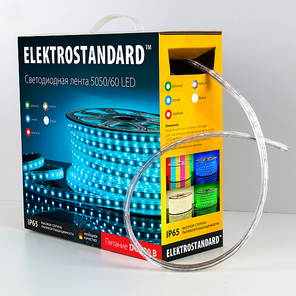 LED лента Лента 220V Лента светодиодная 220V 14,4W 60Led 5050 IP65 красный, 50 м (LSTR003 220V 14,4W IP65)