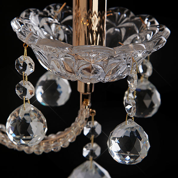 Настенное бра Ariella 10044/1 золото/прозрачный хрусталь Strotskis